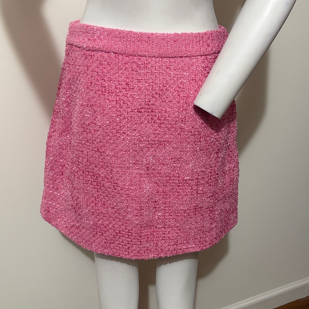 Tuckernuck Hyacinth House Pink Tweed Andi Mini Skirt New Without Tag Size S - Picture 7 of 14